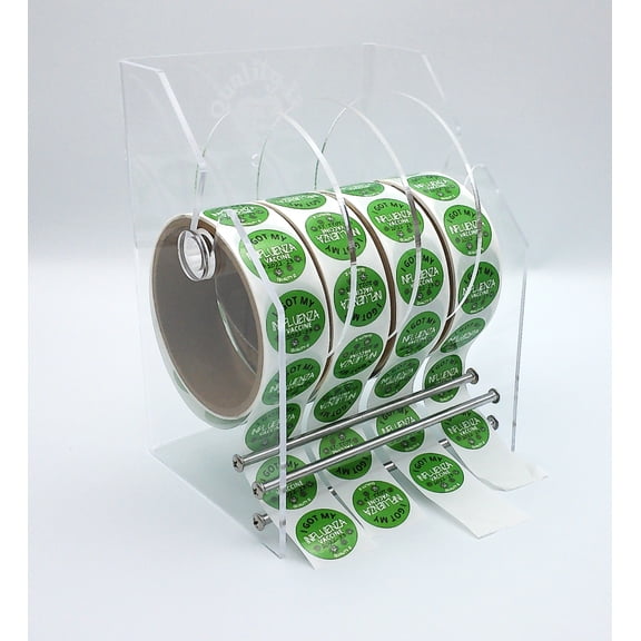 5" Adjustable 3-Disk Label Dispenser, by Quality IZ