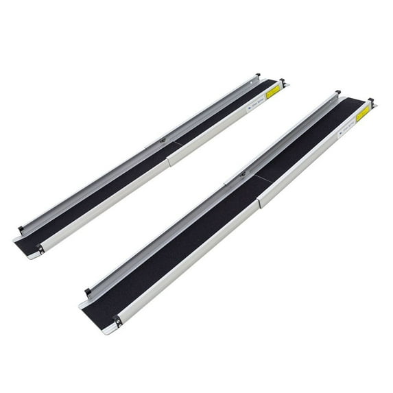 Silver Spring Telescoping Track Ramp, 3 to 5 Foot Portable Wheelchair Ramp, 600lb Capacity