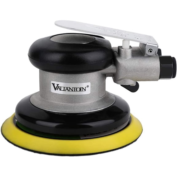 5" Air Random Orbital Sander, Dual Action Pneumatic Orbit Polisher Pro Grinding Sanding Tools Silver