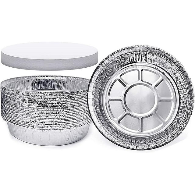 5 Aluminum Foil Pie Pans With Lids 50 Pcs Disposable Aluminum