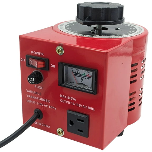 5 Amp Variable Transformer, 500va Max, 0~130 Volt Output