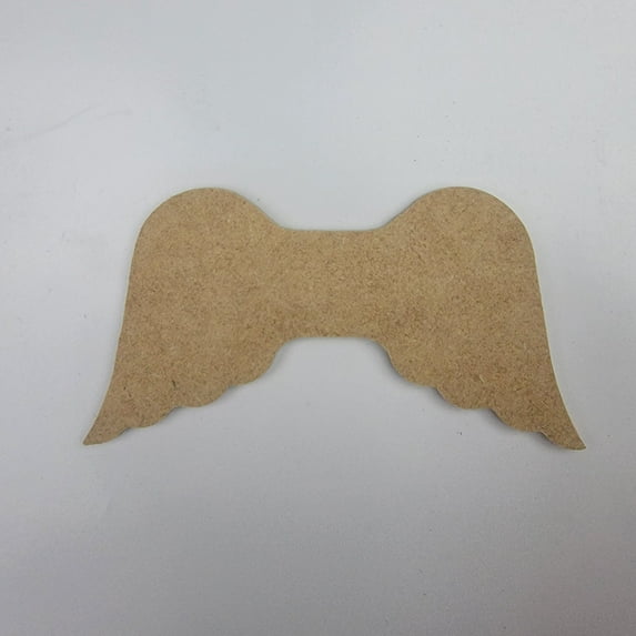 5" Angel Wings, Unfinished MDF Art Shape by Wooden Craft Cutouts
