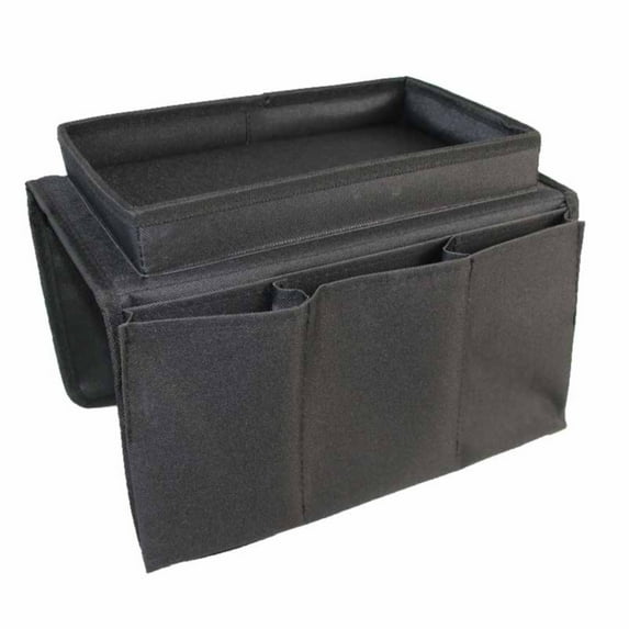 Under $5 Aonity 1*Sofa Storage Bagwith Cup Holder Tray Chair Arm Tv Remote Holder for Recliner Couch Armchair Caddy Bedside Storage Pockets Bag for Cellphone Tablet Book Magazines Drinks