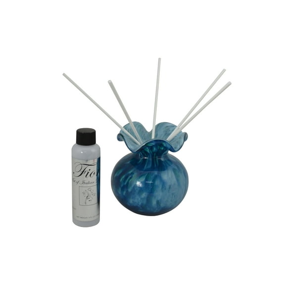 5" Aqua Blue Glass Vase Aroma Diffuser