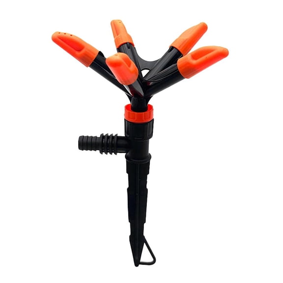 5-Arm Rotating Sprinkler, 10.43 in Wide, Adjustable Water Pressure for Even Coverage, Ideal for Lawns and Small Garden Beds