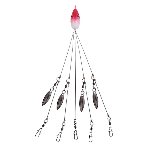 5 Arms Umbrella Fishing Rig, Fishing Lures with Snap Swivels, Multi ...