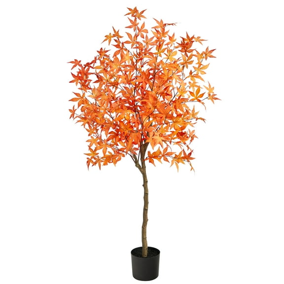 5" Artificial Maple Artificial Tree in Natural Plastic Pot, by Nearly Natural
