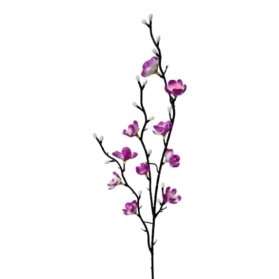 Under $5 Artificial Plum Blossom Flowers, Faux Plum Blossom Branches Fake Flowers Long Stems for Wedding Home Office Bedroom Party Table Centerpieces Decor, 1 Pack, Purple