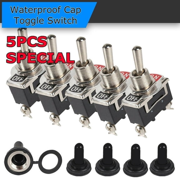5 Automatic for TOGGLE Switches ON/OFF Heavy Duty 15A 250V Waterproof for Electronics Modifications