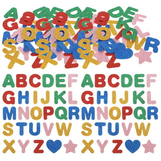 5 Bags Glitter Alphabet Sticker Decorative Decals Letter Sticker  Self-adhesive Sticker