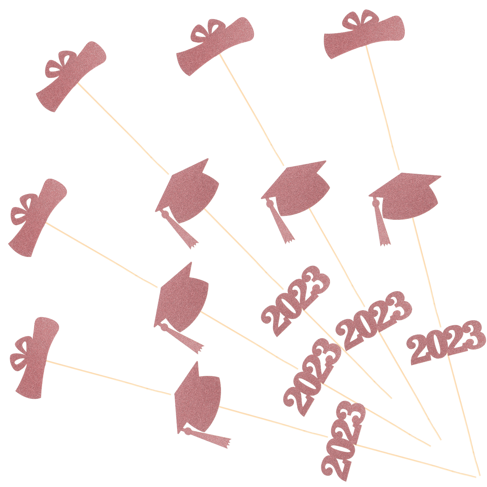 Grad Topper Stand Hytrove Graduation Table Decorations Paper Topper 15 Pieces 13.8X6.3in ...