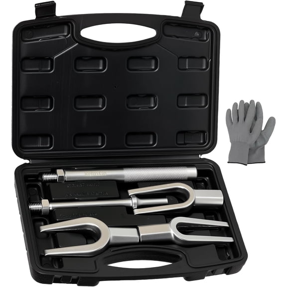 5- Ball Joint Separator Set, Pickle Fork Tool Set, Tie Rod Set, 1-1/8", 15/16", 11/16", for and Light , with Suitcase
