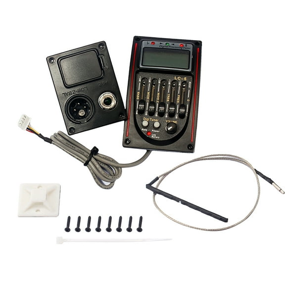 5-Band Guitar Pickup LC- Pickup Guitar Pickups Acoustic Guitar Pickup Electric Guitar EQ Tuner