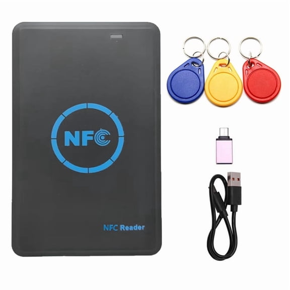 5-Band NFC Smart Chip Reader/Writer+3XCUID Keychain 125K 13.56M Copier HID Duplicator Tag Clone ID IC Keychain Key Copy