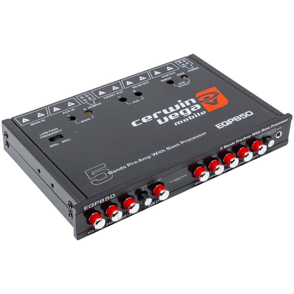 Cerwin Vega 5-Band Pre-Amp Equalizer with Bass Processor - EQP850