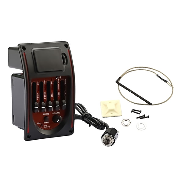 5 Band Tone Controls EQ Equalizer Tuner Acoustic Guitar Preamp Equalizer PreWired Preamp Guitar Parts Easy to Use