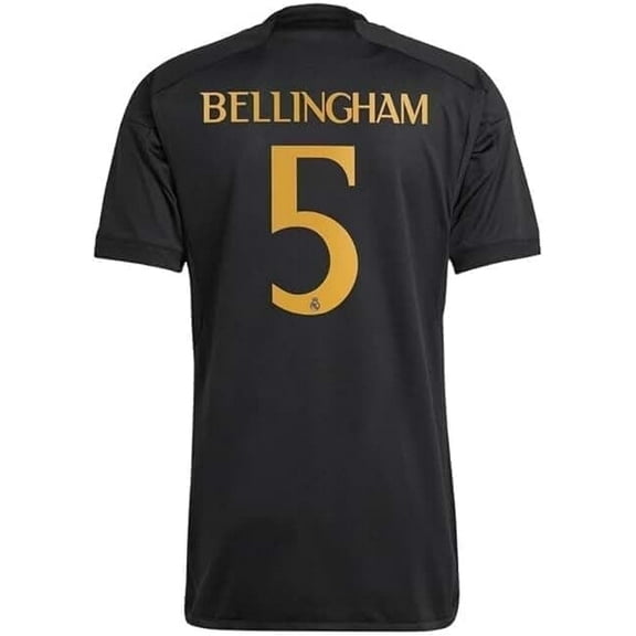 Bellingham Away Soccer Jersey, Black, Adult, Male