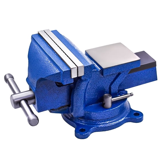 5" Bench Vise With Anvil, 360 Swivel Locking Base Table Top Clamp Heavy Duty Vice Swivel Base Bench