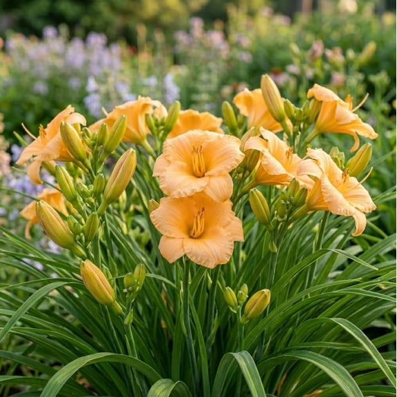 5 Big Apricot Day Lilly Bulbs for Planting, Daylilies Fans Systems, Reblooming Daylilly Roots Hemerocallis Hardy Perennial