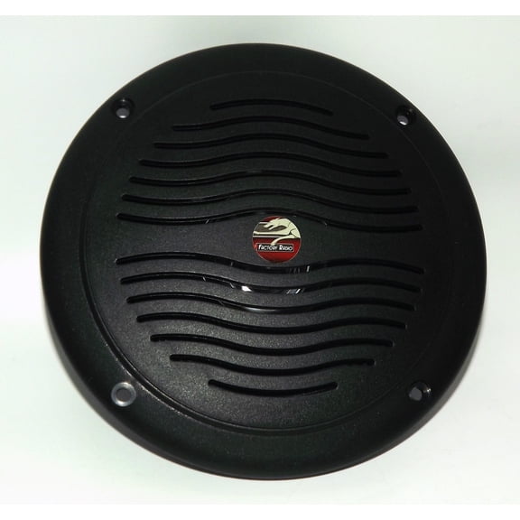 5" Black Dual Cone Waterproof Marine Speaker - Round Integral Grill Spa RV Boat