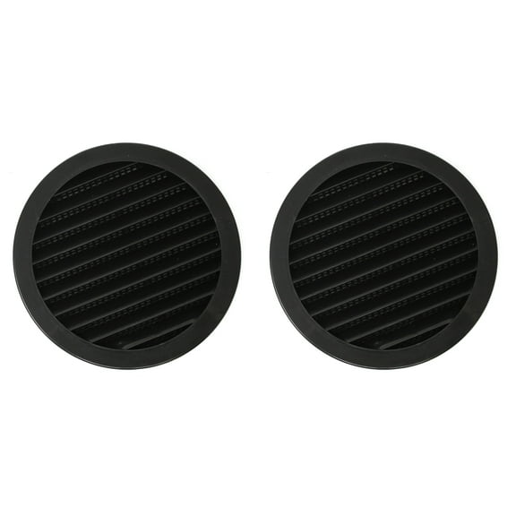 5" Black Round Plastic Louver Soffit Air Vent