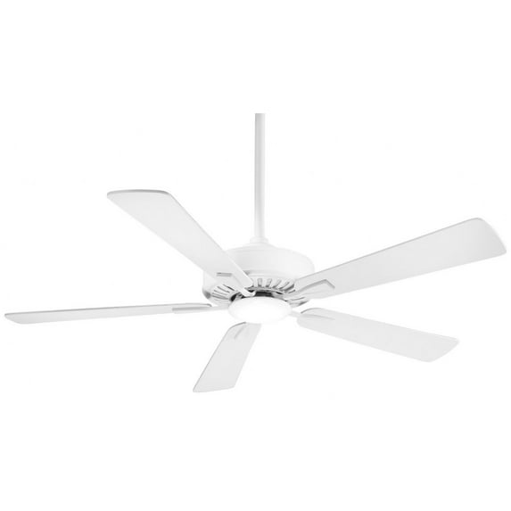 5 Blade Ceiling Fan With Light Kit-15.5 Inches Tall And 52 Inches Wide Minka Aire Fans F556l-Whf