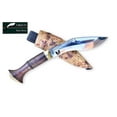 thumbnail image 1 of 5" Blade Cheetlange Special Kukri-Rat Tail Tang Rosewood Handle Black Leather Sheath, 1 of 9