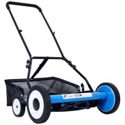5-Blade Manual Push Reel Lawn Mower, 4 Polymer Wheels with 20" Cutting Width and Adjustable 1.3"-2.5" Blade Height, Eco-Friendly Reel Mower & Grass Cutter with Grass Catcher for Yard, Garden