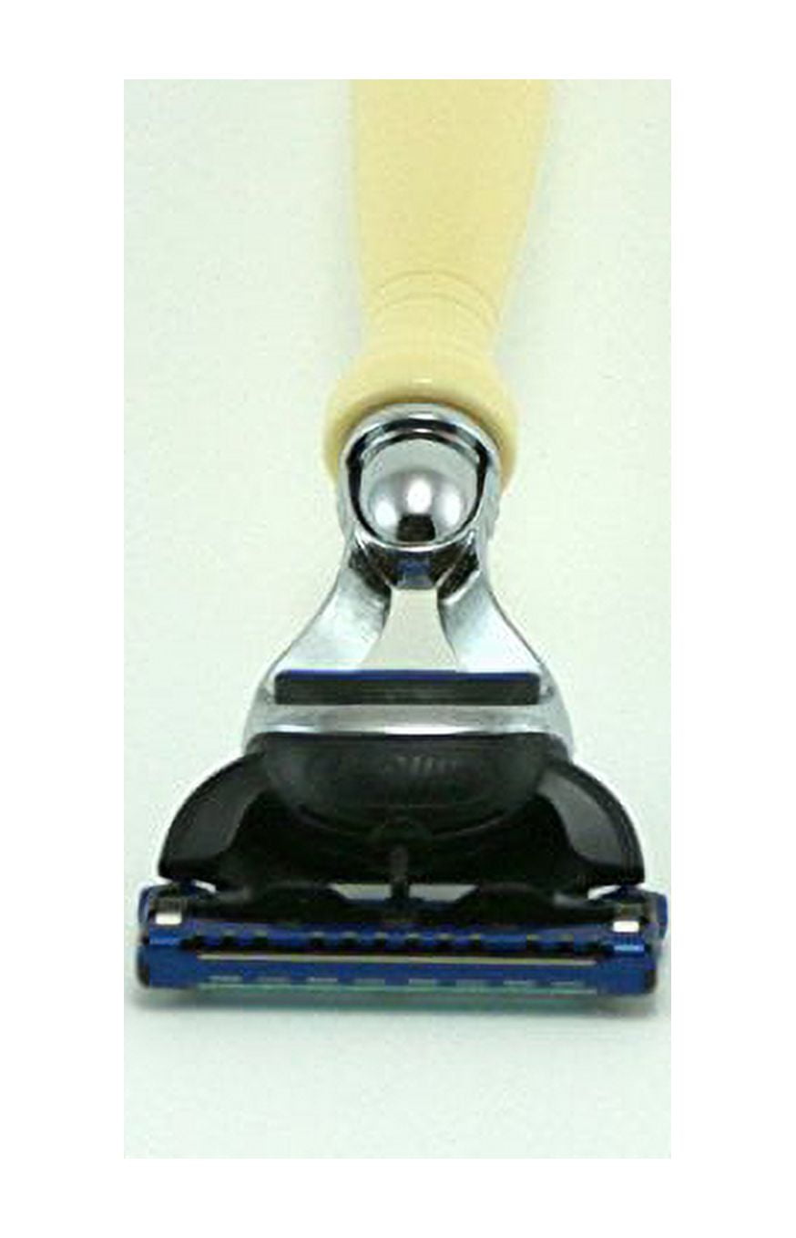 5 Blade Razor Faux Ivory Handle 5 Blade Razor From GBS