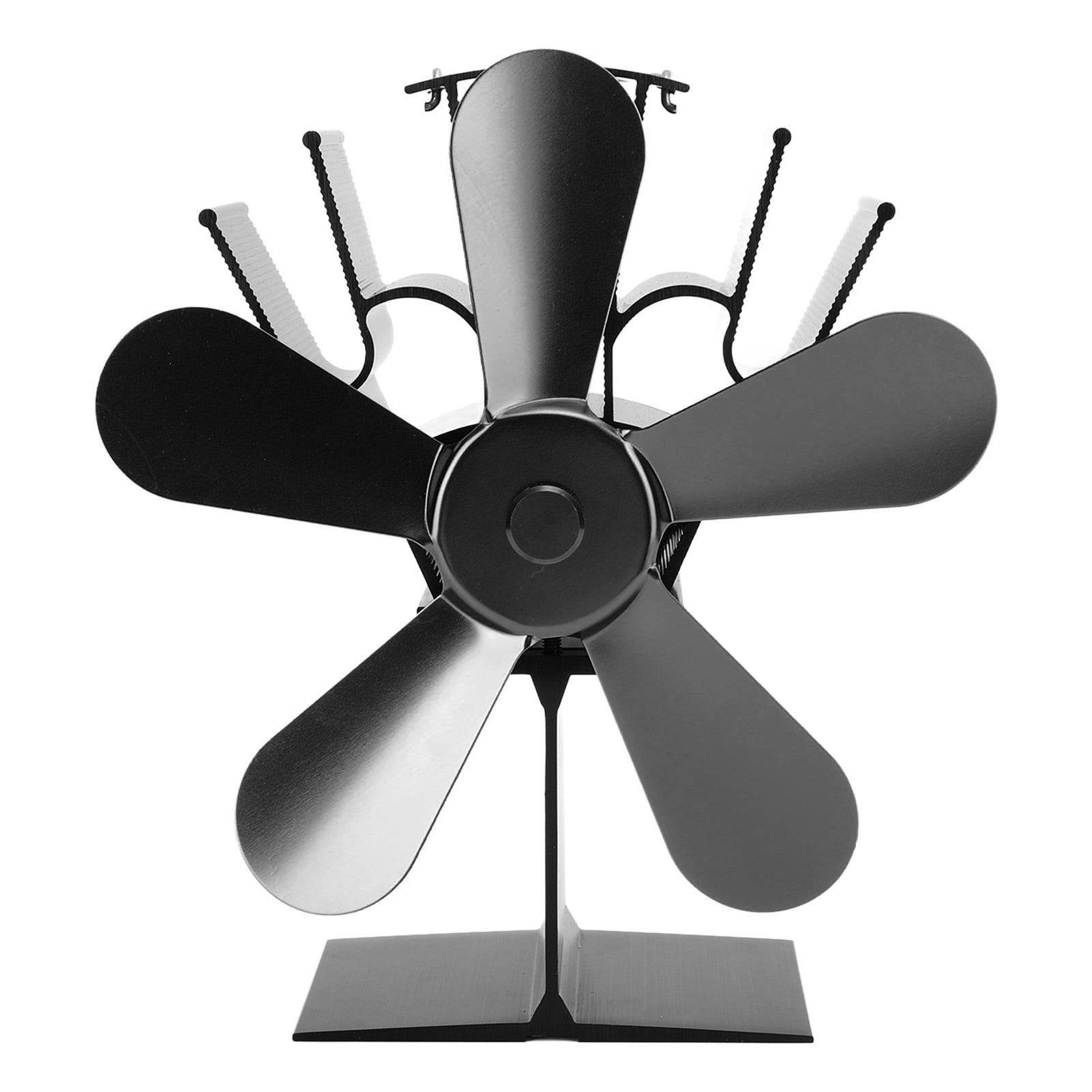 5 Blades Wood Stove Fan Heat Powered Fireplace Fan For Wood Burning