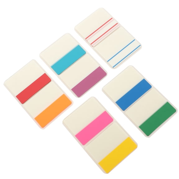 Raindrops 5-Pack Sticky Tabs for Book Marking, Portable Colorful Sticky Flags, Household and Office Book Tabs