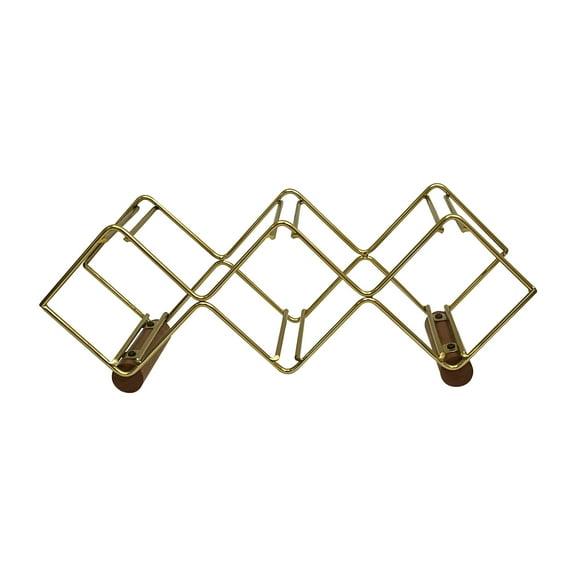 5 Bottles Freestanding Tabletop Wine Holder, Countertop Wine Rack, Perfect for Home Decor & Kitchen Storage Rack, Bar, Wine Cellar, Cabinet, Pantry, Drink Organizer Bottle Holder, Gold finish