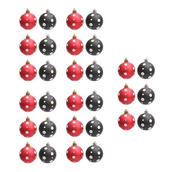 5 Box Christmas Tree Pendant Large Polkas Dots Hanging Balls Home Decoration