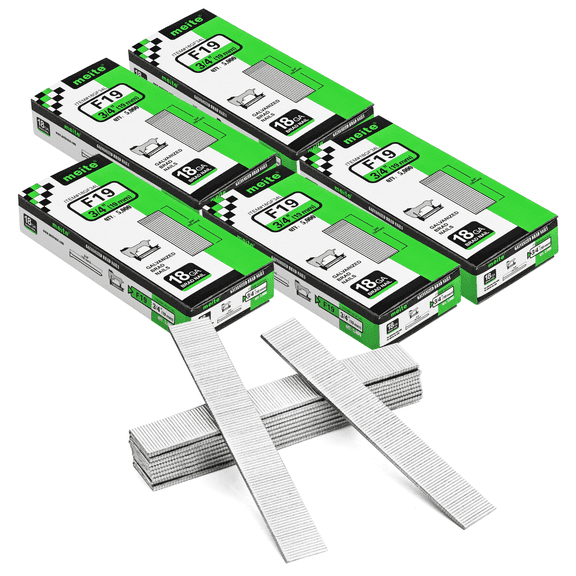 5 Boxes Meite 18 Gauge Brad Nails 3/4 inch Galvanized Finish Heavy Duty Nails (5,000 Pcs/box)