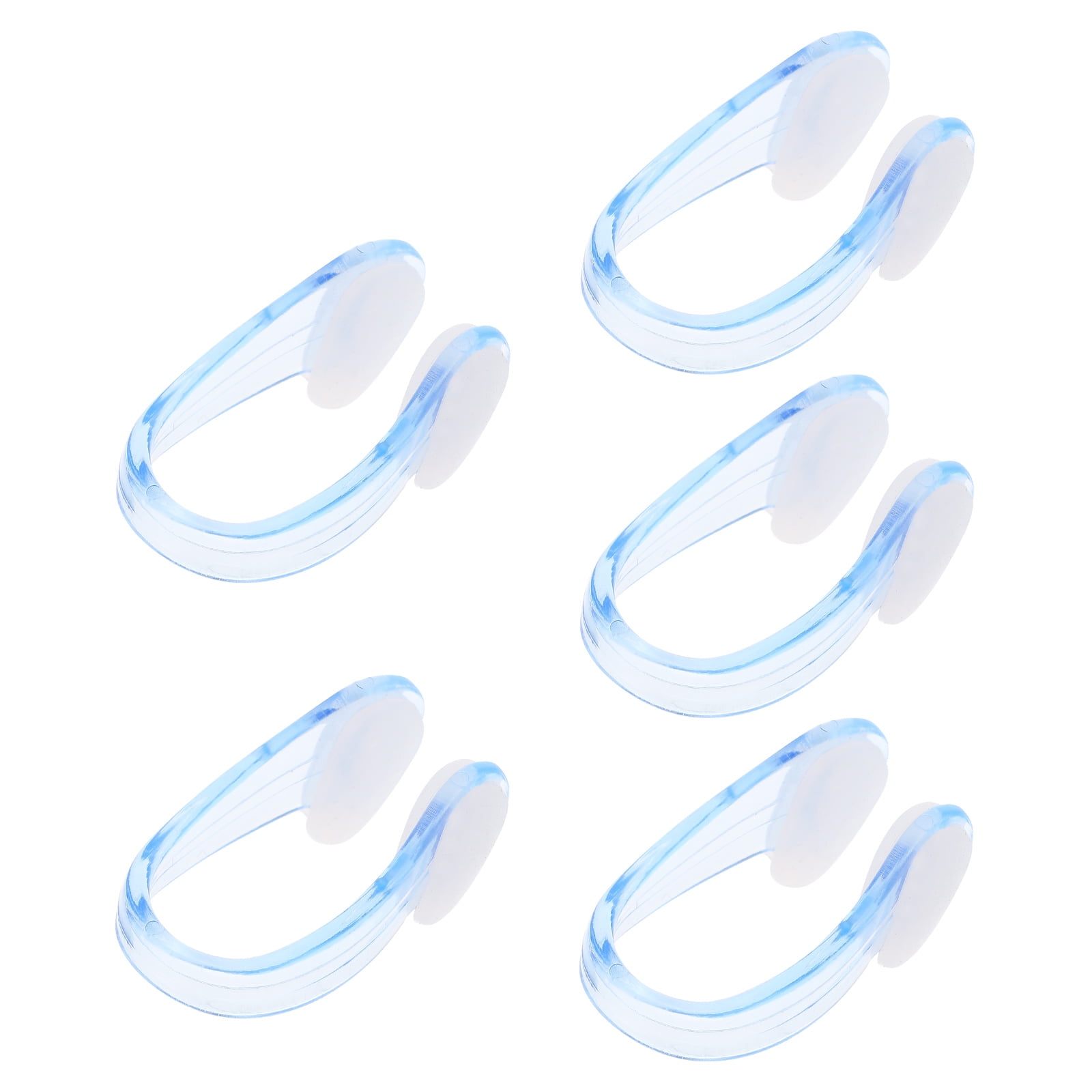 5 Boxes Portable Plug Swimming Nose Clip Swimmer Supply Major White