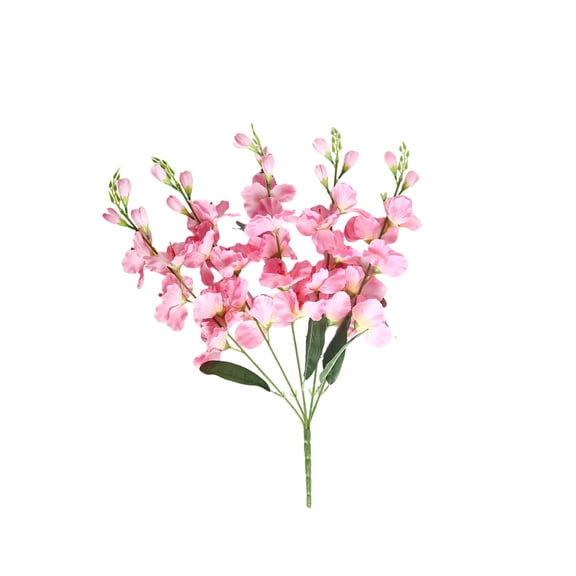 5 Branches Artificial Gladiolus Flowers Stems - Durable Silk and Plastic Faux Plants for Home, Wedding, and Party Decorations, No Maintenance Required,Pink