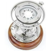 5 Brass Gimbal Compass with Stand   Fully Functional Nautical Directional Compass for Home Decoration