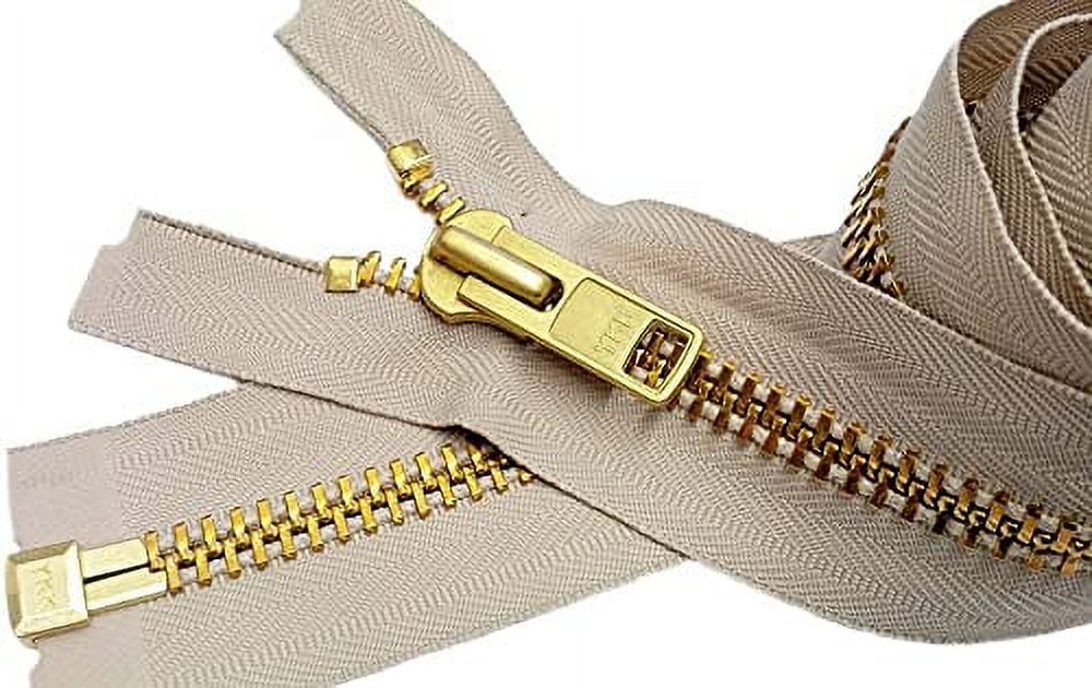5 Brass Light Beige YKK Medium Weight Jacket Separating 5 Brass Light Beige YKK Medium Weight Jacket Separating