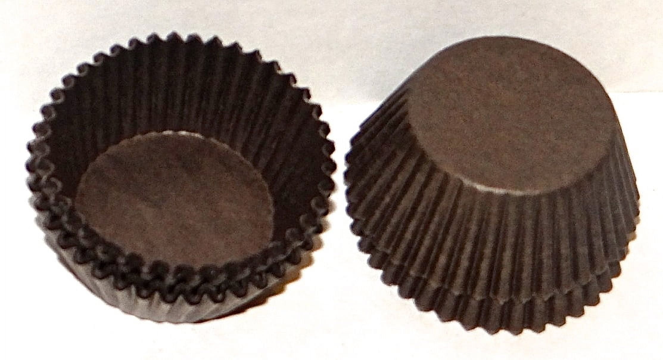 Brown Round Paper Disposable Candy Cups, 1.25 Inches, 1000 Pack