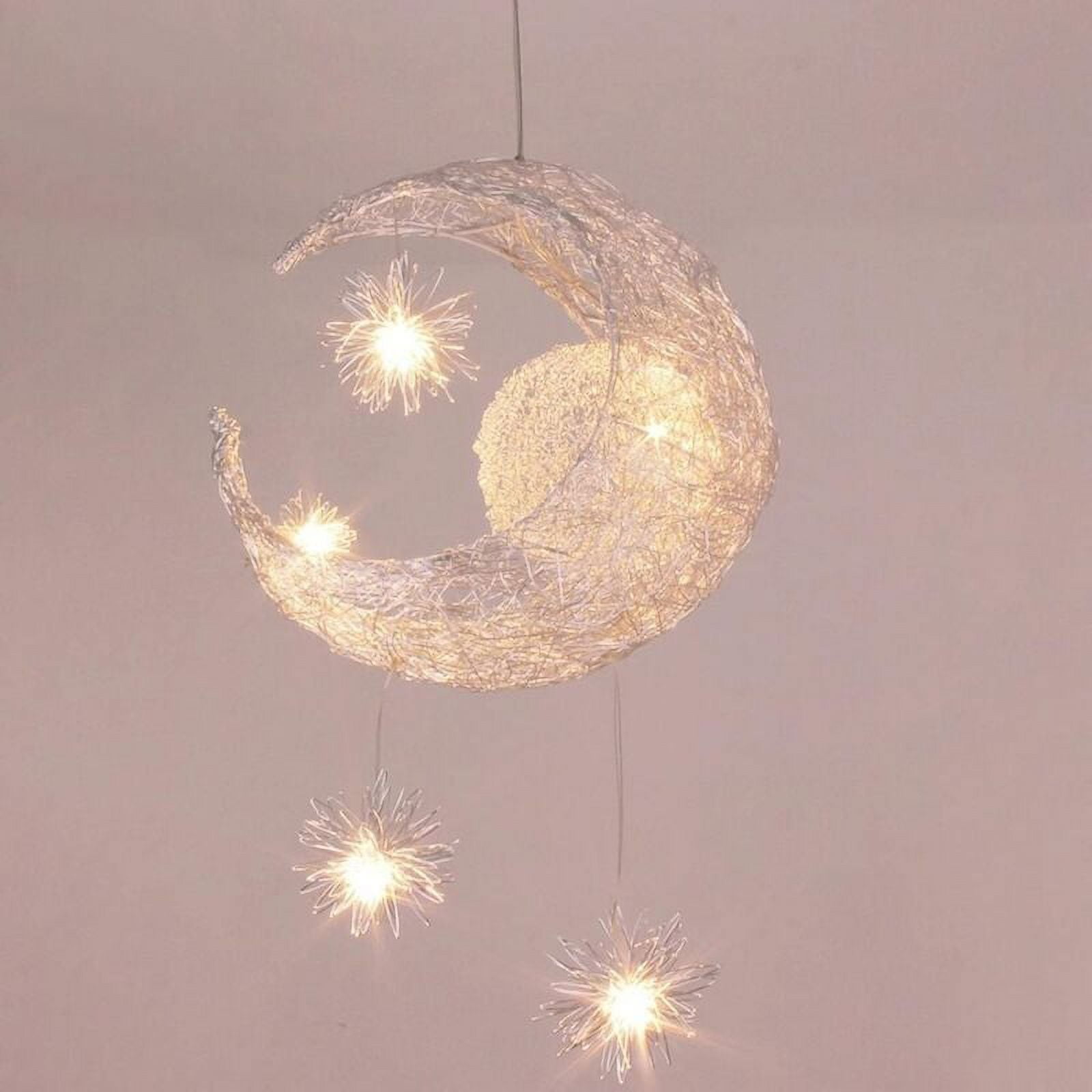 5-Bulb Aluminum Chandelier for Kids' Bedrooms - Warm White Starry Night ...
