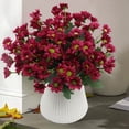 thumbnail image 1 of 5 Bunches Fall Flowers Faux Mums For Outdoor Planters Artificial Fall Flowers For Outdoors Artificial Sunset Mums Fall Artificial Flowers Mums Artificial Flowers Fake Fall Flowers Fake Mums, 1 of 8