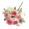 thumbnail image 1 of 5 Bunches Of Artificial Peonies and Roses for Home, Party, Wedding, Artificial Rose Bouquet for Decoration, 1 of 2