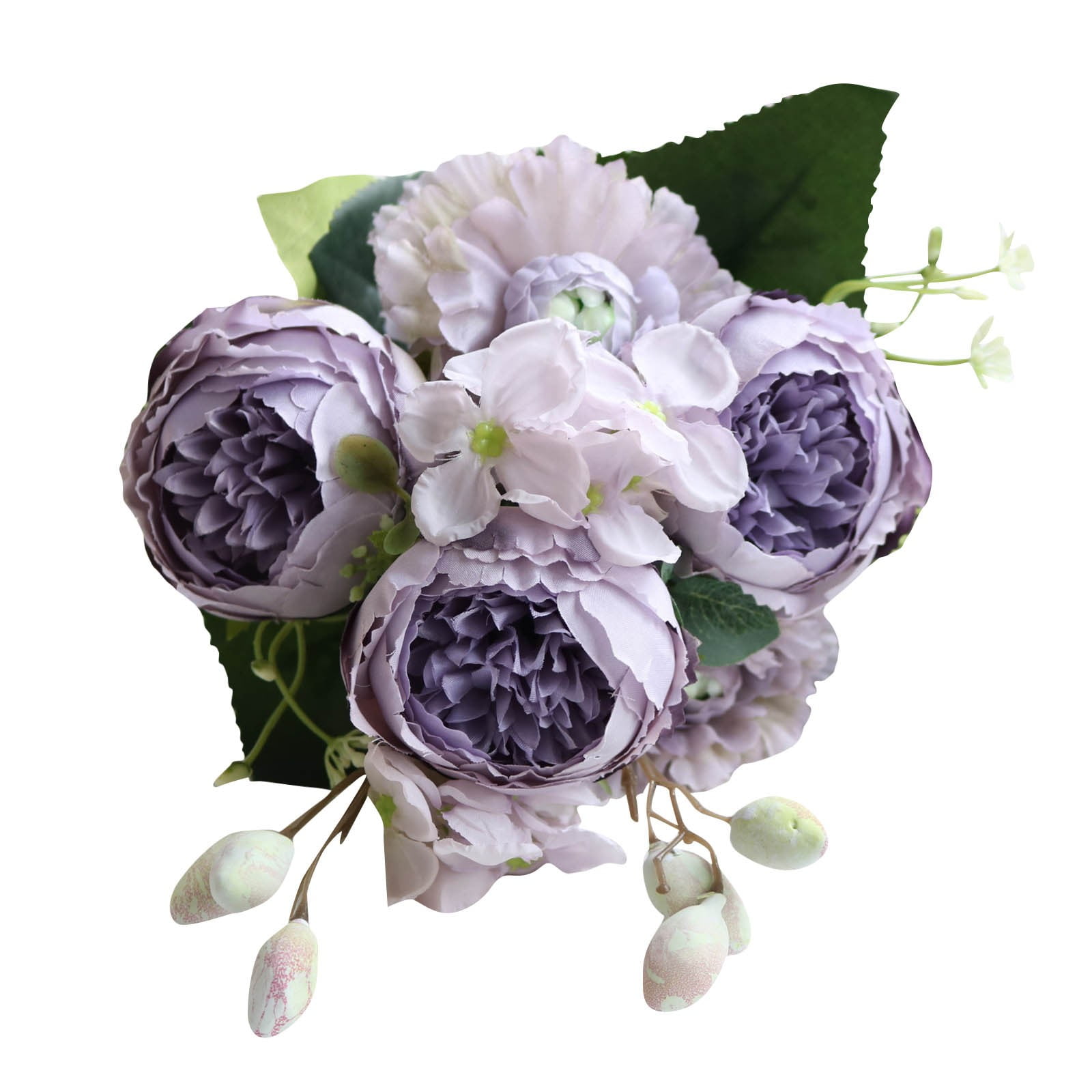 5 Bundles Artificial Peony Flowers Rose Home Party Wedding Decorative