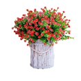 thumbnail image 1 of 5 Bundles Fall Artificial Flowers for Outdoor UV Resistant,Faux Flowers Decoration Long Stem,Plastic Garden Greenery Shrubs Plants with Vase,for Home Wedding Party Decor, 1 of 8