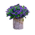 thumbnail image 1 of 5 Bundles Fall Artificial Flowers for Outdoor UV Resistant,Faux Flowers Decoration Long Stem,Plastic Garden Greenery Shrubs Plants with Vase,for Home Wedding Party Decor, 1 of 8