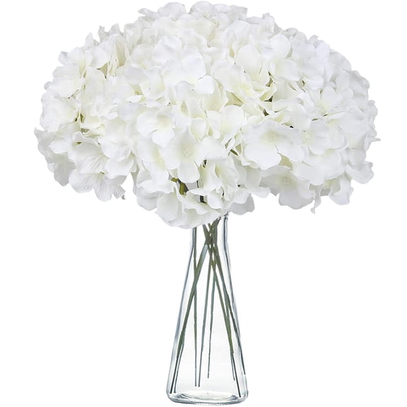 5 Bundles Hydrangea Artificial Flower Real Touch Lifelike Hydrangeas,5Heads Artificial Fake Flower Plants for Home Decor Wedding Bouquets,Silk Hydrangea Arrangements Wedding Bouquets Plastic