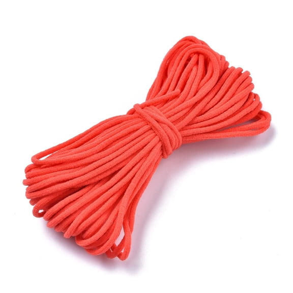 5 Bundles Nylon Elastic Mouth Cover Ear Loop Red 2-3mm 10 Yards per Bundle Flat Mouth Cover Elastic Cord Face Material