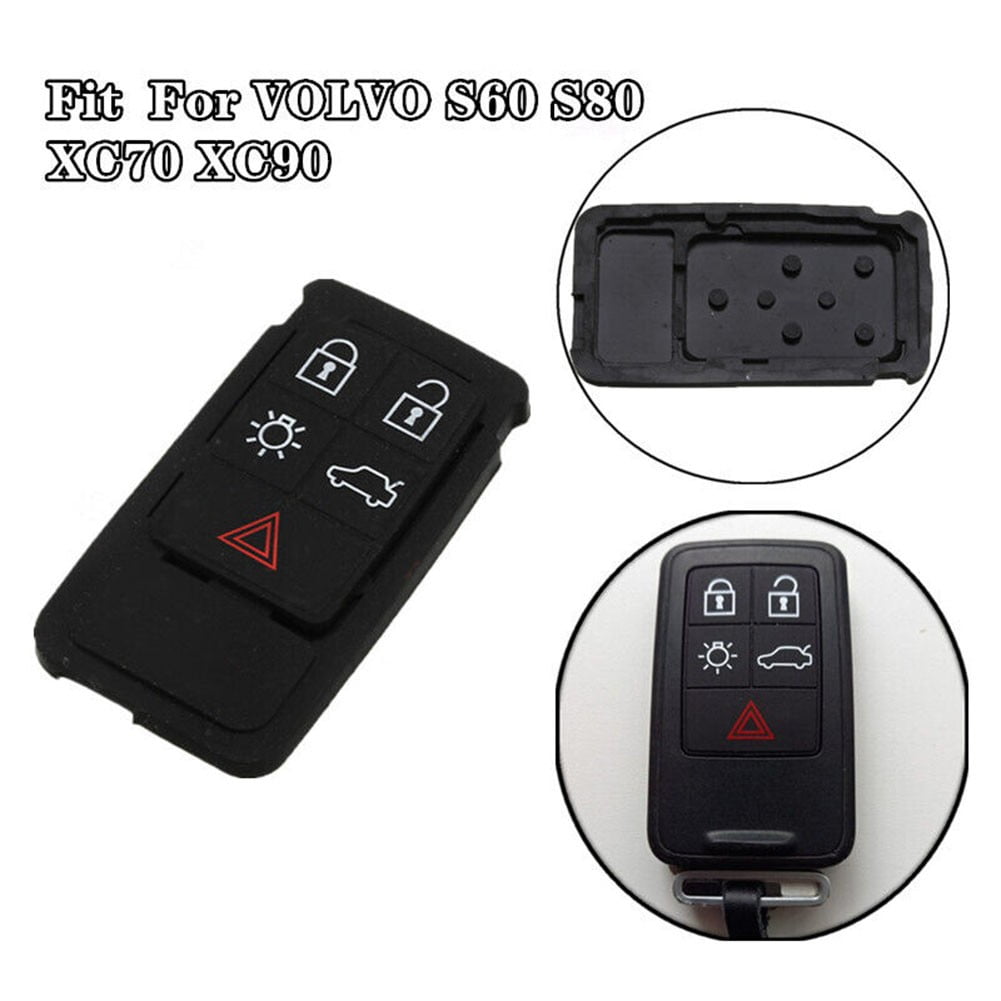5 Button Rubber Remote Car Key Fob Case Pad for Volvo XC60 XC70 V70 S60