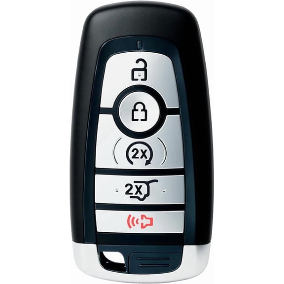 5-Button Smart Proximity Keyless Entry Remote Car Key Fob - Aftermarket Replacement (Compatible with Ford Models)