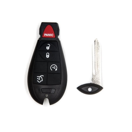 5 Button Uncut Replacement Key Fob Keyless Entry Remote Transmitter for DODGE JEEP REMOTE 5 BUTTON IYZ-C01C or M3N5WY783X